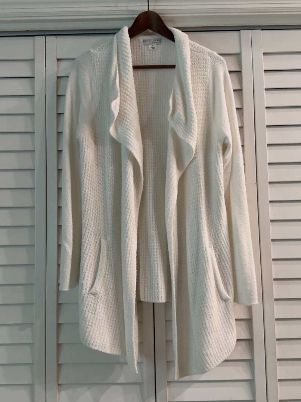 Barefoot Dreams CozyChic Lite Coastal Cardigan - White - Size XL